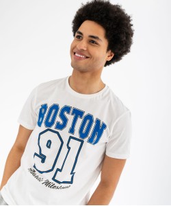 Tee-shirt à manches courtes avec inscription XXL homme